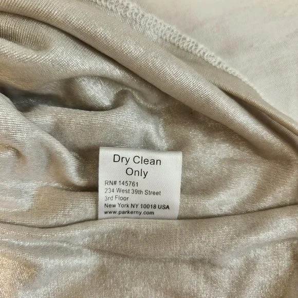 PARKER Silver Metallic Flattering Cocktail Mini Dress Size M NEW NO TAGS! - Picture 12 of 16